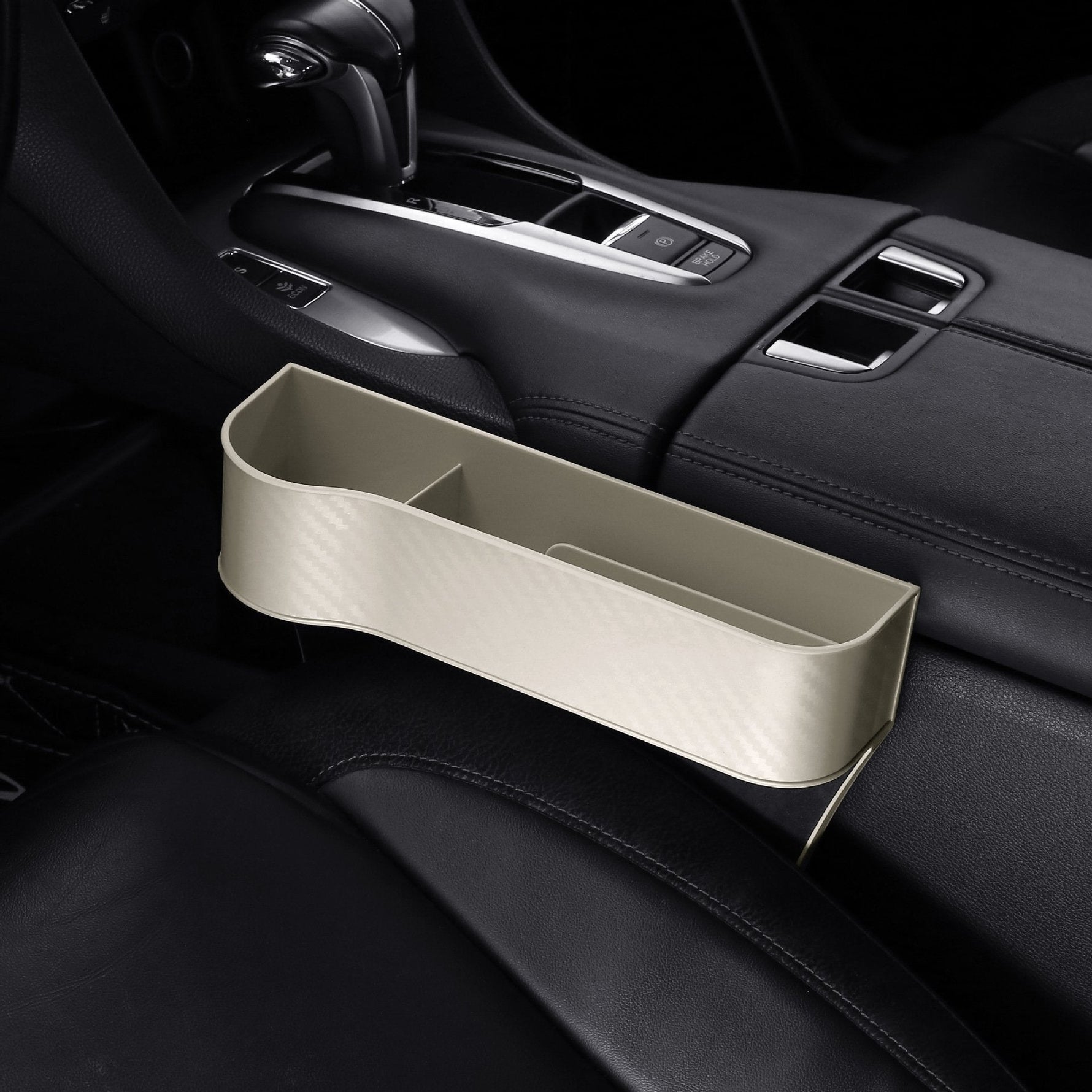 Premium Leather | Car Seat Organizer with Cup Holder & Gap Prevention | Back Seat Car Organizer for Extra Storage 12