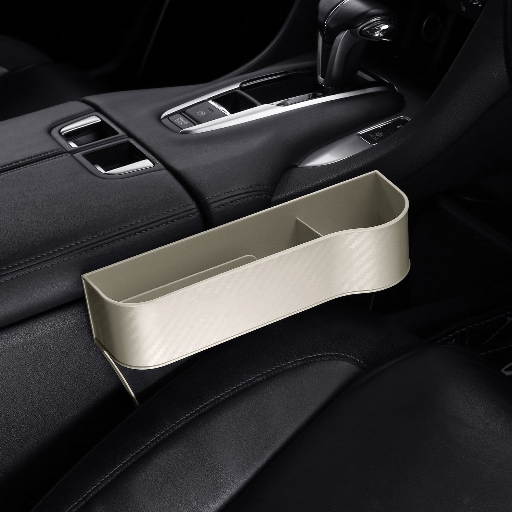 Premium Leather | Car Seat Organizer with Cup Holder & Gap Prevention | Back Seat Car Organizer for Extra Storage 13