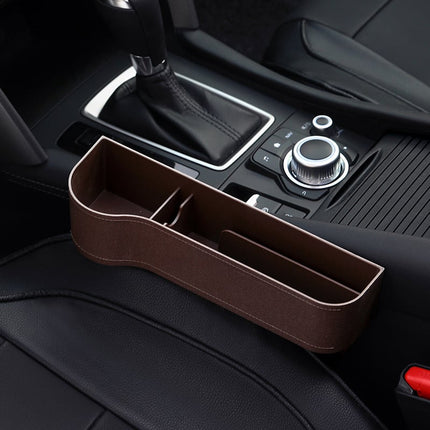 Premium Leather | Car Seat Organizer with Cup Holder & Gap Prevention | Back Seat Car Organizer for Extra Storage 17