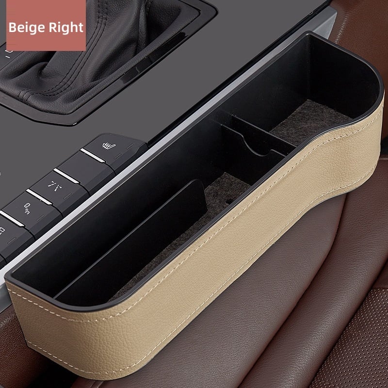Premium Leather | Car Seat Organizer with Cup Holder & Gap Prevention | Back Seat Car Organizer for Extra Storage 20