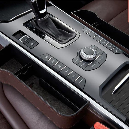 Premium Leather | Car Seat Organizer with Cup Holder & Gap Prevention | Back Seat Car Organizer for Extra Storage 22