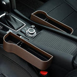Premium Leather | Car Seat Organizer with Cup Holder & Gap Prevention | Back Seat Car Organizer for Extra Storage 24
