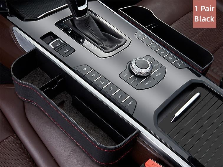 Premium Leather | Car Seat Organizer with Cup Holder & Gap Prevention | Back Seat Car Organizer for Extra Storage 26
