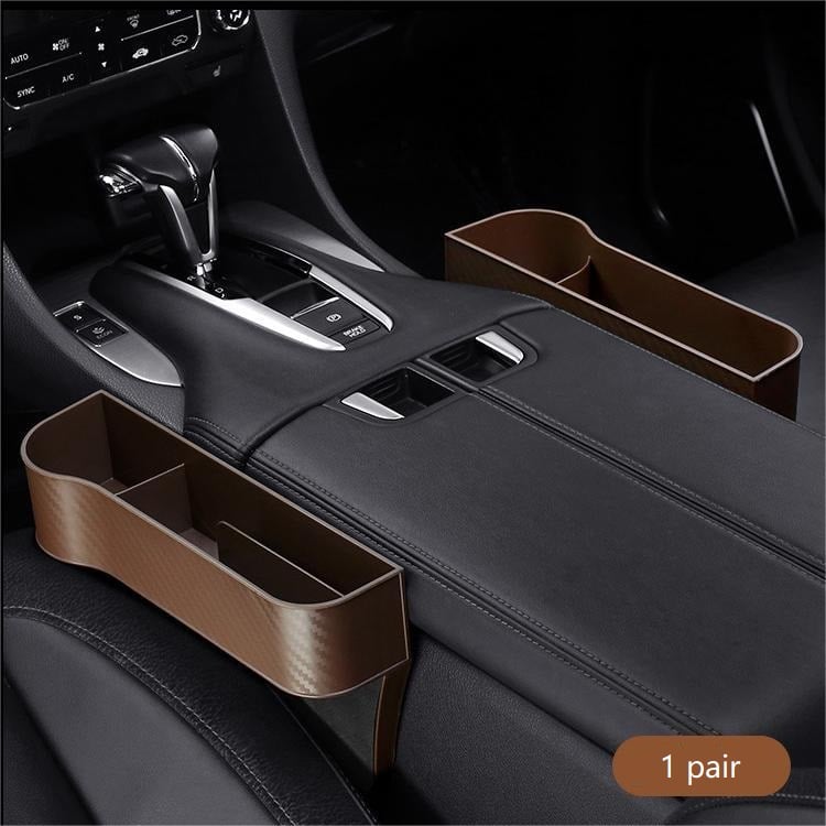 Premium Leather | Car Seat Organizer with Cup Holder & Gap Prevention | Back Seat Car Organizer for Extra Storage 27