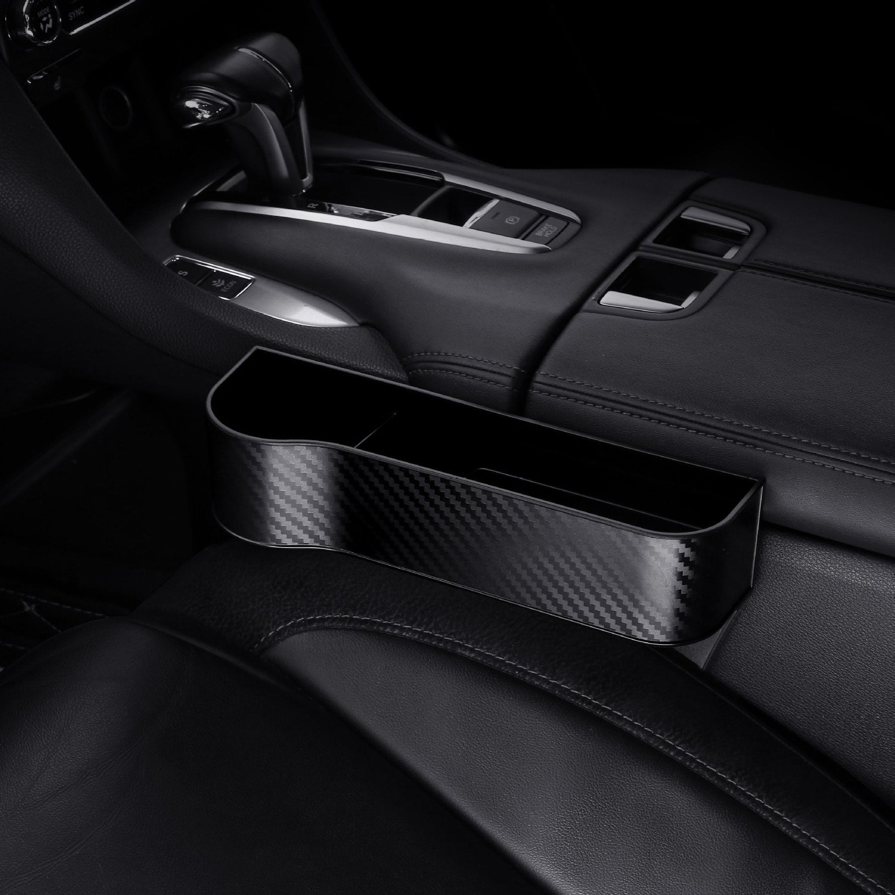 Premium Leather | Car Seat Organizer with Cup Holder & Gap Prevention | Back Seat Car Organizer for Extra Storage 7