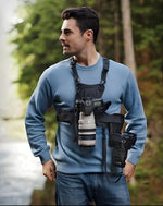 Pro Camera Support Harness | Dual-Camera System with Lightweight Design | Comfort and Stability for Photographers 1