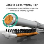 Professional 2-in-1 Rotating Hair Brush & Styling Iron with Adjustable Heat Settings for Versatile Styling 3