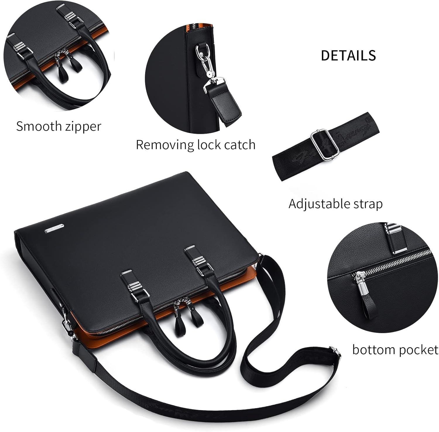 Professional Leather Briefcase | Multi-Compartment Design for Organization 6
