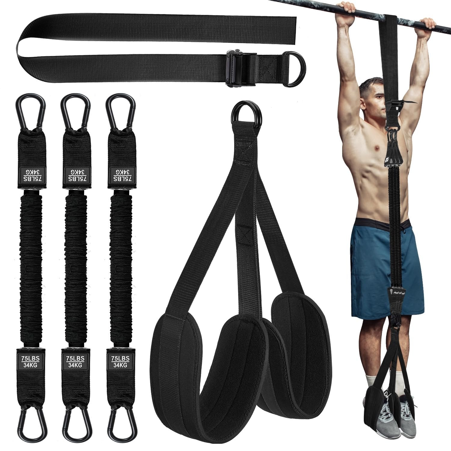Pull Up Assist Band | Double Wide Foot System for Enhanced Upper Body Training 0