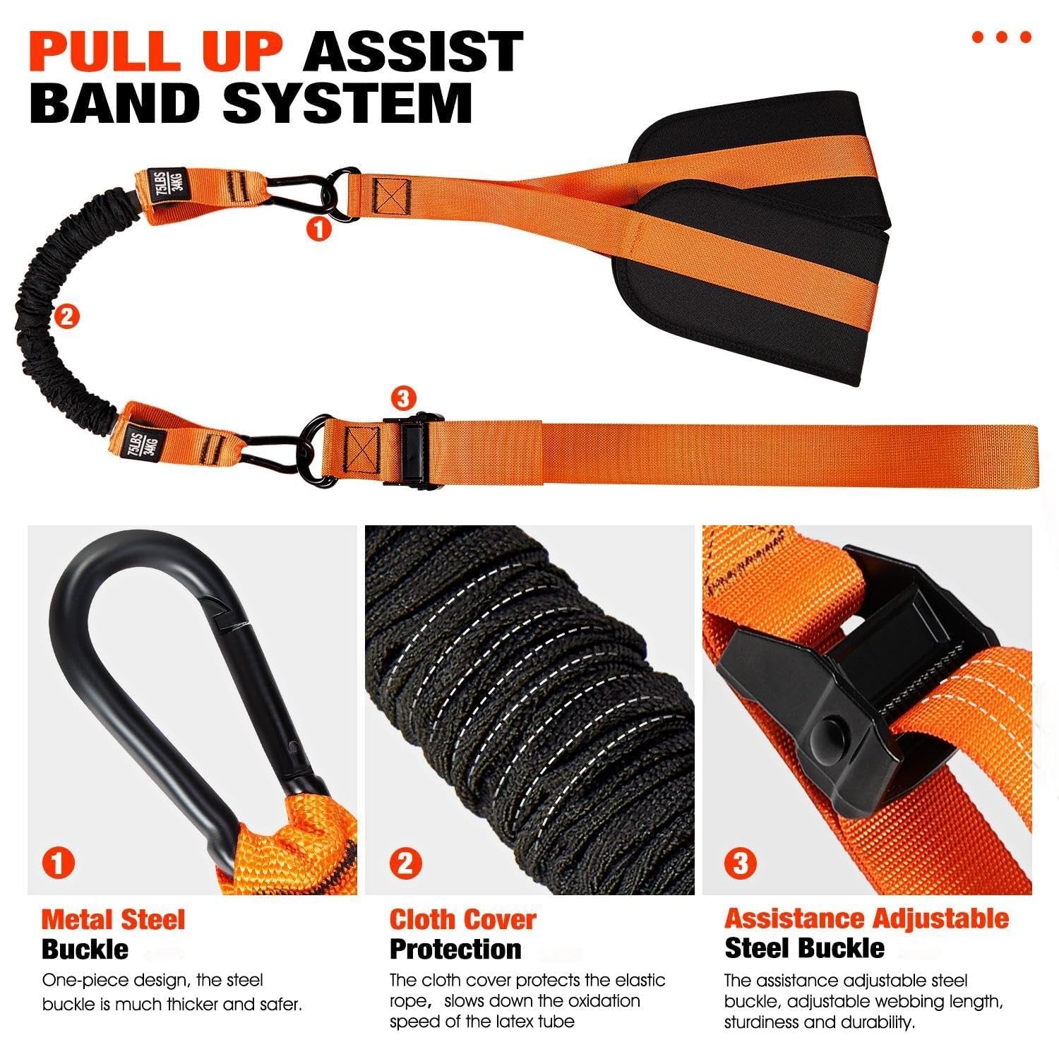Pull Up Assist Band | Double Wide Foot System for Enhanced Upper Body Training 4