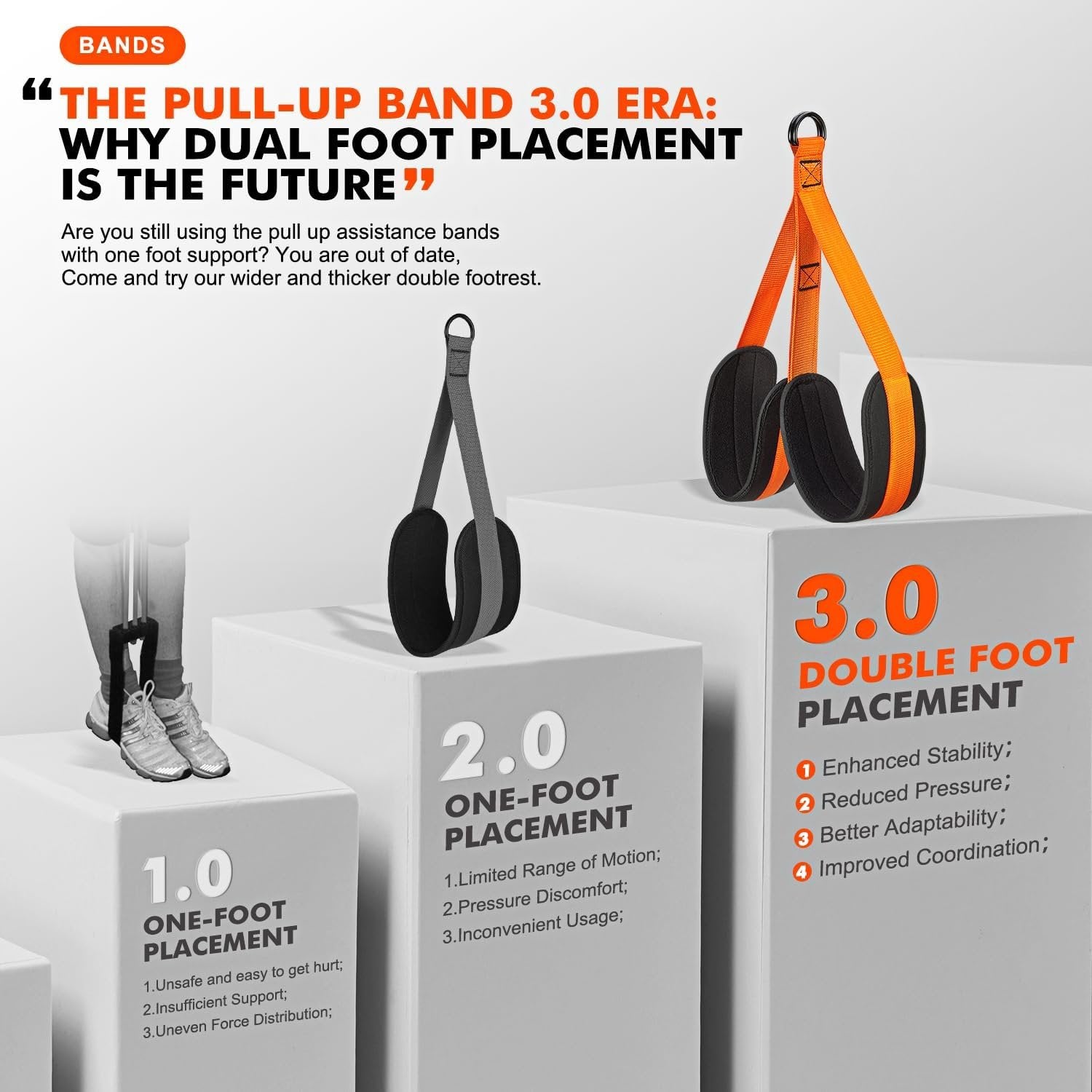Pull Up Assist Band | Double Wide Foot System for Enhanced Upper Body Training 7