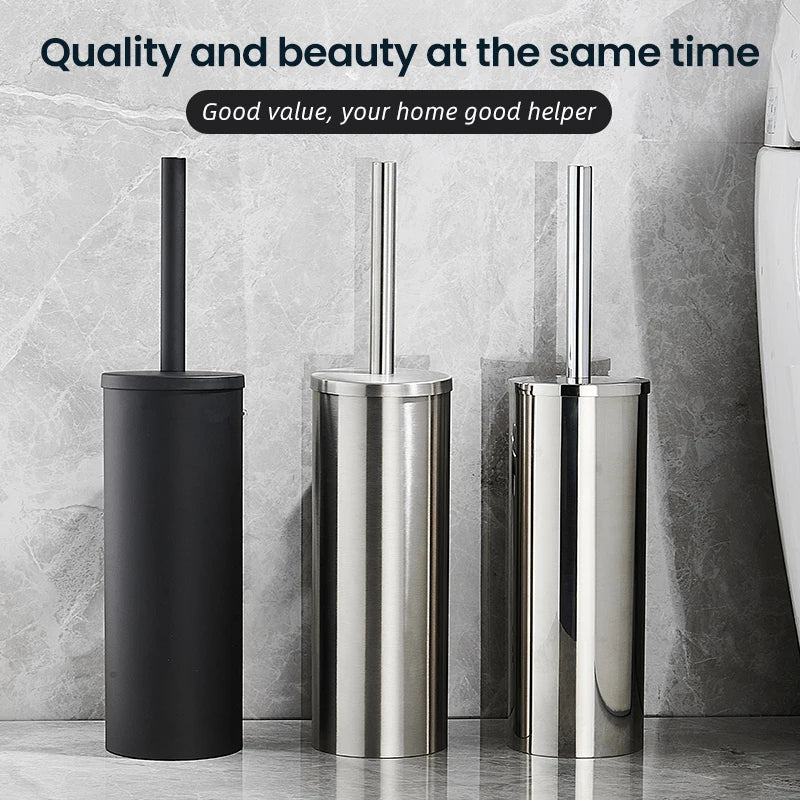 PureSteel | Stainless Steel Toilet Brush Set with Wall Mount | Elegant Design for Modern Bathrooms 4