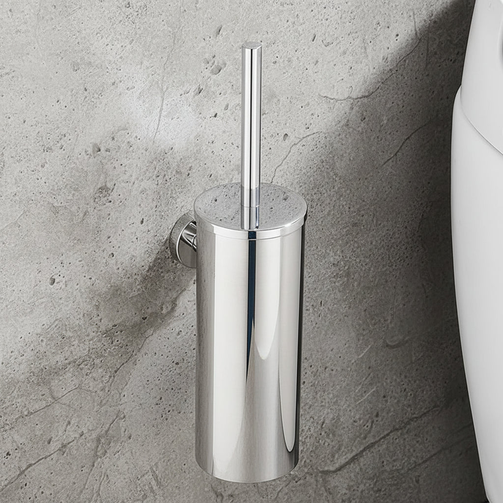 PureSteel | Stainless Steel Toilet Brush Set with Wall Mount | Elegant Design for Modern Bathrooms 9