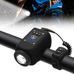 TUZWA Bike Light and Horn, 250 Lumens Rechargeable Bicycle Headlight with 110dB Horn, Wireless Remote, 4 Modes, IPX5, 1200mAh