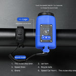 TUZWA Bike Light and Horn, 250 Lumens Rechargeable Bicycle Headlight with 110dB Horn, Wireless Remote, 4 Modes, IPX5, 1200mAh