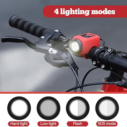 Bicycle Light with Horn, Water Resistant Electric Bicycle Bell – image 4