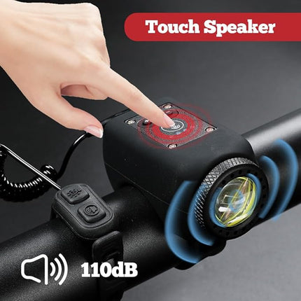 Bicycle Light with Horn, USB Rechargeable Bike Light – image 5
