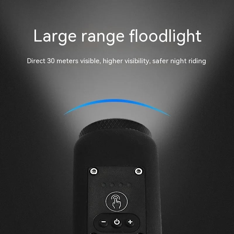 TUZWA Bike Light and Horn, 250 Lumens Rechargeable Bicycle Headlight with 110dB Horn, Wireless Remote, 4 Modes, IPX5, 1200mAh