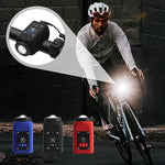 TUZWA Bike Light and Horn, 250 Lumens Rechargeable Bicycle Headlight with 110dB Horn, Wireless Remote, 4 Modes, IPX5, 1200mAh