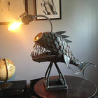Desk Lamp for Office Decor, Anglerfish Lamp with Warm Light, Ocean Creature Decorative Lamp for Desk Decor and Reading