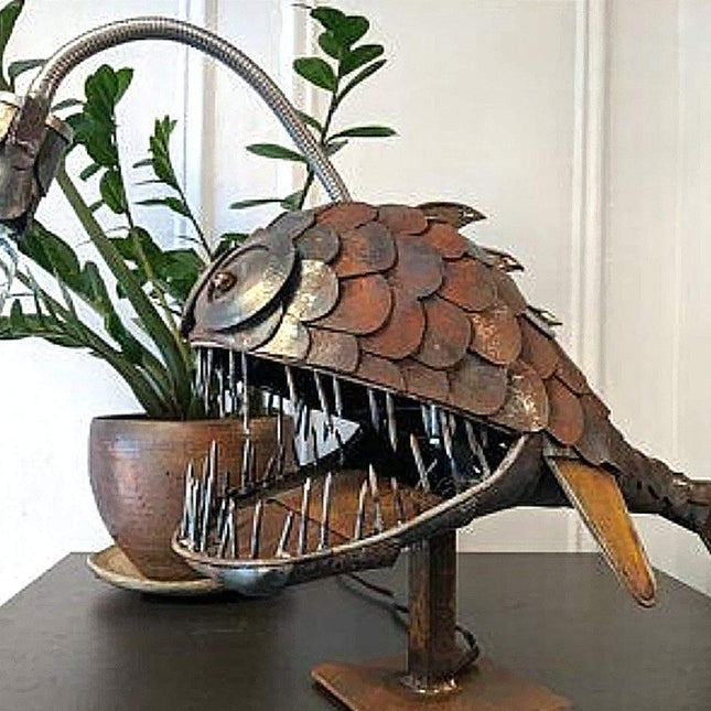 Desk Lamp for Office Decor, Anglerfish Lamp with Warm Light