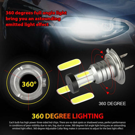 H7 LED Headlight Bulbs 4 Pack, Waterproof LED Headlight Bulbs for Cars