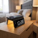 Qi Wireless Charging Alarm Clock with Dual Alarm & Night Lamp | Smart Bedside Device for Effortless Mornings 1