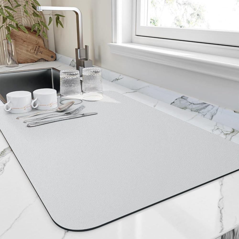 Quick Dry Kitchen Dish Drying Mat with Super Absorbent Diatomite | Compact Solution for Fast Drying 5