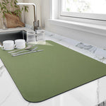 Quick Dry Kitchen Dish Drying Mat with Super Absorbent Diatomite | Compact Solution for Fast Drying 6