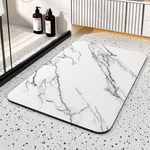 Quick Dry Stone Bath Mat with Non-Slip Rubber Base | Modern Marble Design for Moisture Control 3