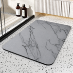 Quick Dry Stone Bath Mat with Non-Slip Rubber Base | Modern Marble Design for Moisture Control 4
