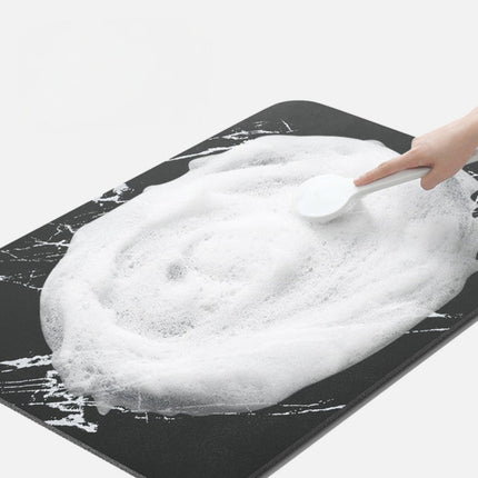 Quick Dry Stone Bath Mat with Non-Slip Rubber Base | Modern Marble Design for Moisture Control 5