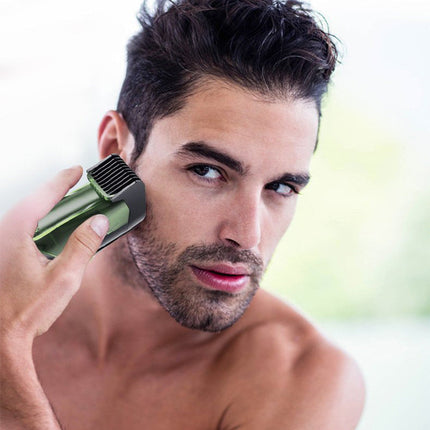 Waterproof Vacuum Beard Trimmer for Men, IPX6 Cordless Hair Clipper with 20 Length Settings and Type C Charging