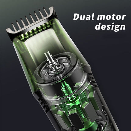 Waterproof Vacuum Beard Trimmer for Men, IPX6 Cordless Hair Clipper with 20 Length Settings and Type C Charging