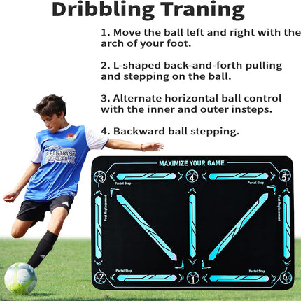 Soccer Training Mat, Non Slip Football Step Mat with Numbered Footwork Arrows – image 10