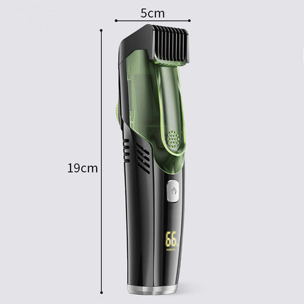 Waterproof Vacuum Beard Trimmer for Men, IPX6 Cordless Hair Clipper with 20 Length Settings and Type C Charging