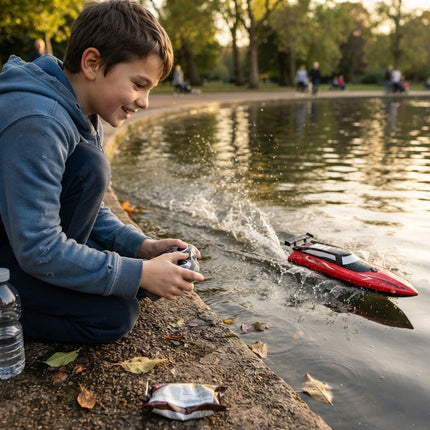 Remote Control Boat for Kids, Fast Speed Boat Toy for Pool and Lake