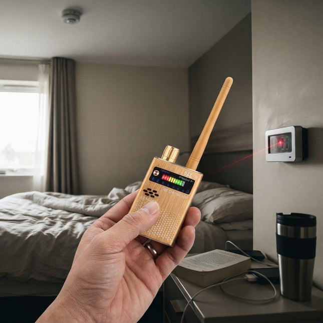 RF Detector for Hidden Cameras, Anti Spy Camera Detector, GPS Tracker Detector with Laser Lens, Portable Bug Sweeper