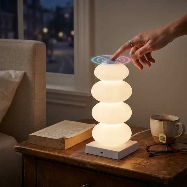 Table Lamps for Bedroom, Bedside Lamp with Touch Dimming