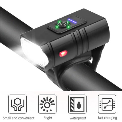 Bike Lights Front and Rear Set USB Rechargeable, Bike Headlights 1000 Lumen Dual T6 LED – image 6