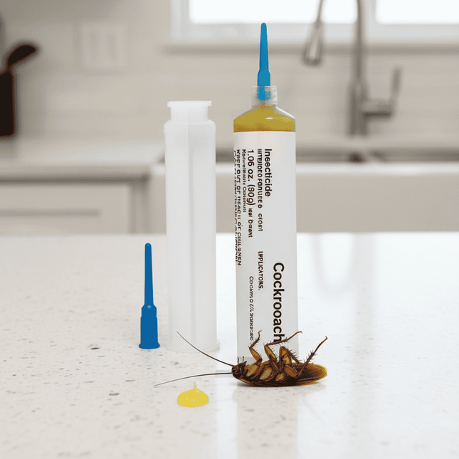 Cockroach Gel Bait for Indoor and Outdoor Cockroach Control, Roach Killer Gel Syringe, Roach Bait for Cracks and Corners