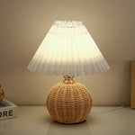 RattanGlow | Elegant Dimmable LED Table Lamp with Remote Control 0