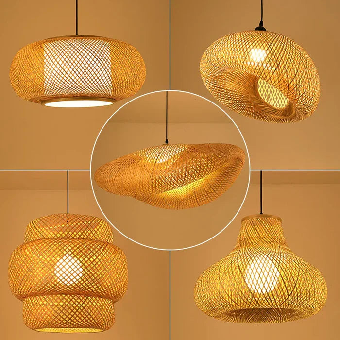 RayaLicht | Handmade Rattan Pendant Lamp with Soft Warm Glow | Natural Design for Cozy Ambiance 5