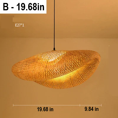 RayaLicht | Handmade Rattan Pendant Lamp with Soft Warm Glow | Natural Design for Cozy Ambiance 7