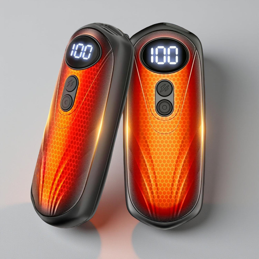 Rechargeable Hand Warmers Set with LED Display | Instant Heat for Outdoor Comfort 0