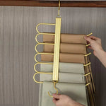 Regal Gold | Space-Saving Trouser Hanger with 360° Rotation & Non-Slip Design for Organized Closet 3