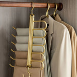 Regal Gold | Space-Saving Trouser Hanger with 360° Rotation & Non-Slip Design for Organized Closet 4