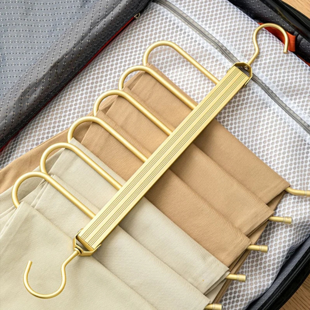 Regal Gold | Space-Saving Trouser Hanger with 360° Rotation & Non-Slip Design for Organized Closet 6