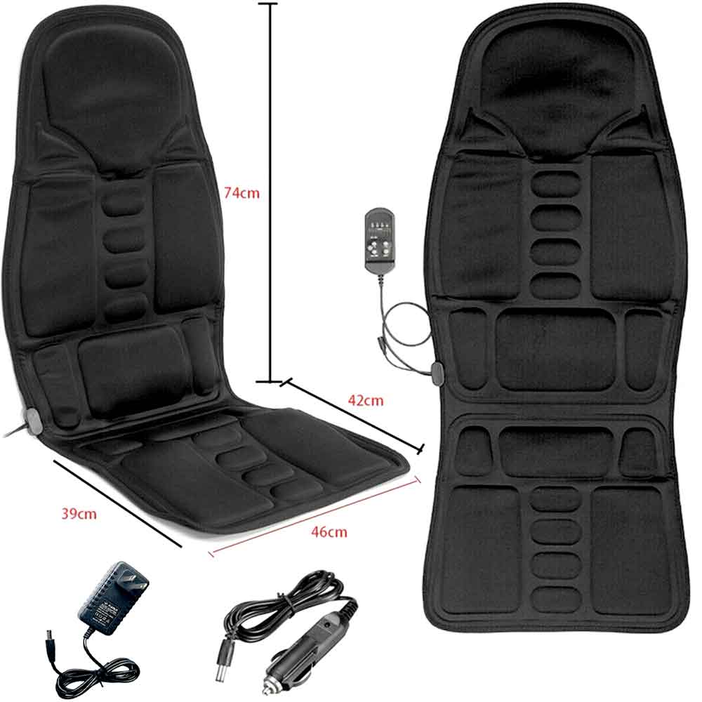 Relaxation Haven | 8-Mode Heated Massage Chair Pad for Full-Body Comfort | Ergonomic Design for Home & Car 6