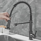 Kitchen Faucet with Pull Down Sprayer, Kitchen Sink Faucet 360 Rotation, Stainless Steel Kitchen Faucets Solid Brass